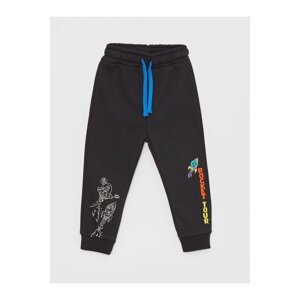 LC Waikiki Baby Boy Jogger Tracksuit Bottoms with an Elastic Printed Waist.