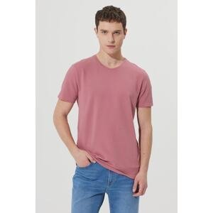 ALTINYILDIZ CLASSICS Pánské suché růžové tričko Slim Fit Slim Fit s klasickým výstřihem s krátkým rukávem a měkkým omakem.