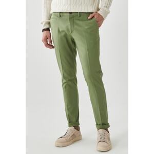 ALTINYILDIZ CLASSICS Men's Green Slim Fit Slim Fit Dobby Side Pocket Casual Trousers