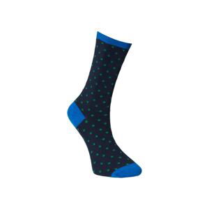 ALTINYILDIZ CLASSICS Men's Navy Blue-Green Patterned Navy Blue Green Cotton Casual Socks.