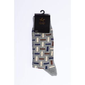 ALTINYILDIZ CLASSICS Men's Gray Patterned Crewneck Socks