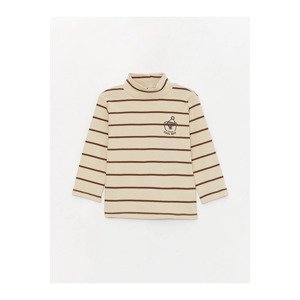 LC Waikiki LCW baby Turtleneck Long Sleeve Striped Baby Boy T-Shirt