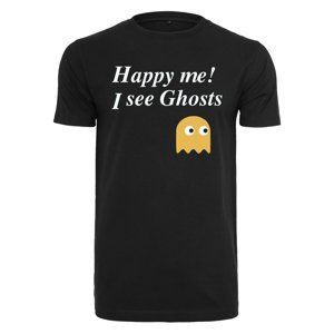 Happy Me I See Ghosts Tee černé