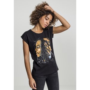 Dámské tričko Bob Marley Lion Face černé