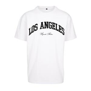L.A. College Oversize tričko bílé