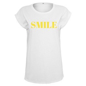 Dámské tričko s úsměvem v bílé barvě