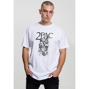 Bílé tričko Tupac Collage
