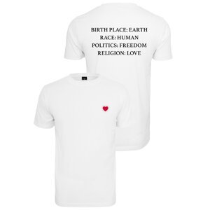 Dámské tričko se srdcem v bílé barvě