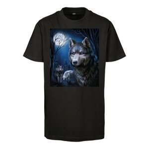 Dětské tričko Wolf v černé barvě