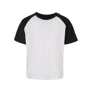 Chlapecké tričko s kontrastním raglánem bílo/černé