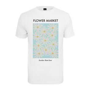 Dámské tričko z květinového trhu bílé