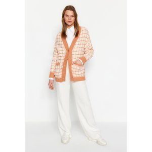 Trendyol Camel Textured Knitwear Cardigan