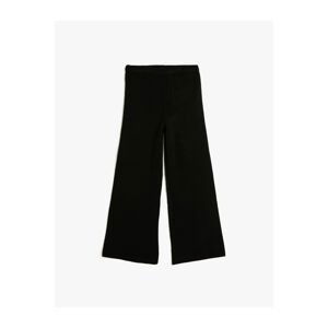 Koton Basic Wide Leg Trousers Elastic Waist