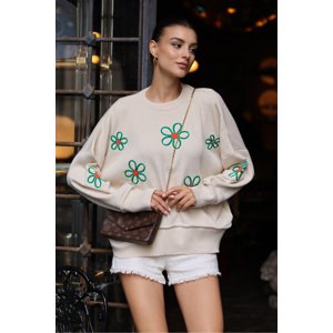 Bigdart 15824 Oversize Poncho Sweater - White