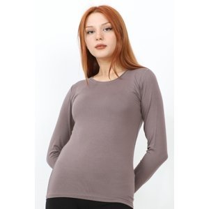 InStyle Long Sleeve Crew Neck Basic Body - Brown