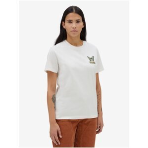 Krémové dámské tričko VANS Natural Fly - Dámské