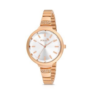 Polo Air Elegant Band Crystal Glass Women Wristwatch Copper Color