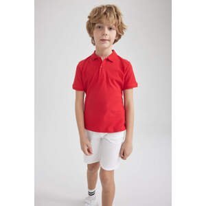 DEFACTO Boy Pique Red Short Sleeve Polo T-Shirt