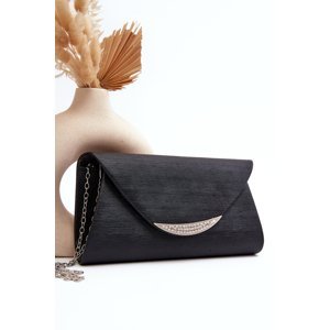 Formální spojková taška Zarani s řetízkem, černá