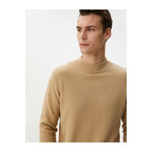 Koton Half Turtleneck Sweater Knitwear Textured Long Sleeve Cotton