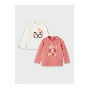 LC Waikiki Crew Neck Long Sleeve Baby Girl T-Shirt, Pack of 2