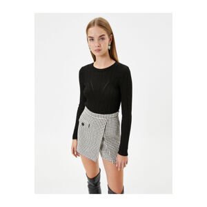 Koton Slim Fit Knitwear Sweater Long Sleeve Crew Neck Lurex Detailed