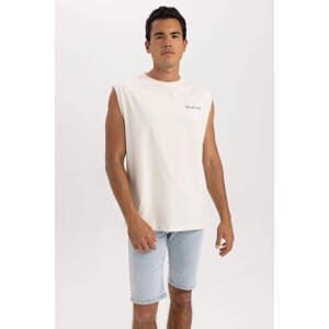 DEFACTO Boxy Fit Printed Short Sleeve Undershirt