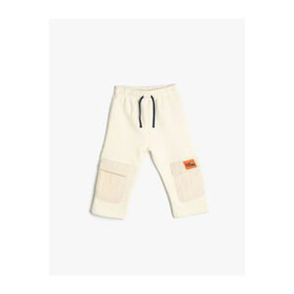 Koton Sweatpants with Flap Pockets Tie Waist Applique Detailed