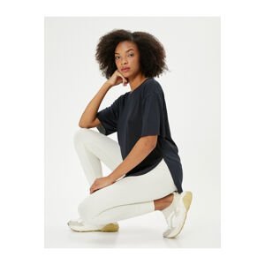 Koton Sports Yoga T-Shirt Modal Lightweight Comfortable Fabric Short Sleeve Crew Neck Comfortable Fit