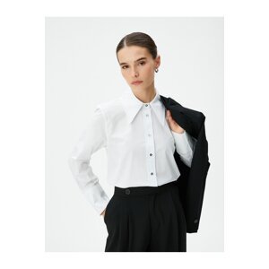 Koton Classic Shirt Long Sleeve Buttoned Regular Fit Cotton