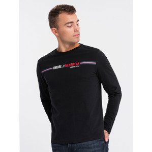 Ombre Longsleeve męski z nadrukiem - czarny