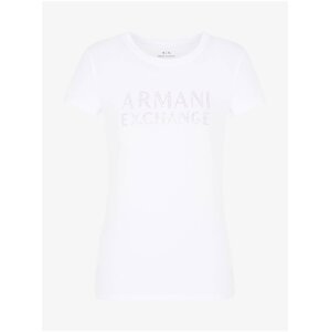 Bílé dámské triko Armani Exchange - Dámské
