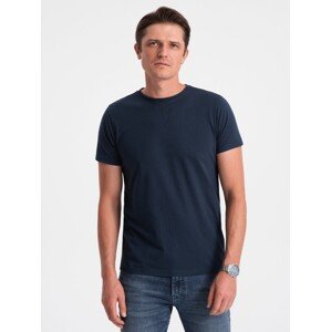 Ombre Classic BASIC men's cotton T-shirt - navy blue