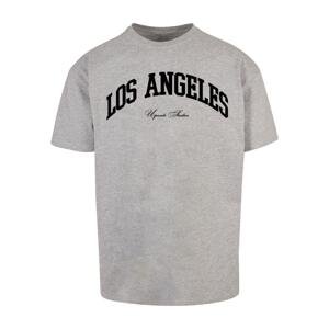 Pánské tričko L.A. College Oversize - šedé