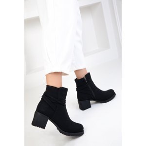 Soho Black Matte Women's Boots & Booties 18710