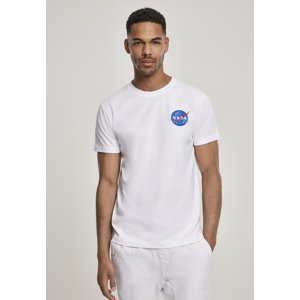 Tričko s výšivkou loga NASA bílé