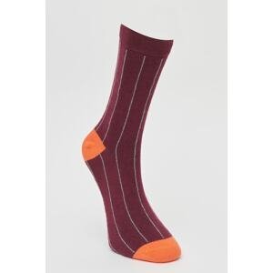 ALTINYILDIZ CLASSICS Men's Burgundy Orange Patterned Socket Socks