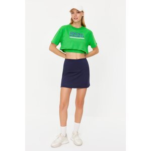 Trendyol Light Green Crop 2 Layer Sports T-Shirt