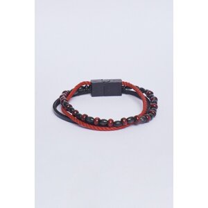 ALTINYILDIZ CLASSICS Men's Brown Red 100% Genuine Leather Bracelet