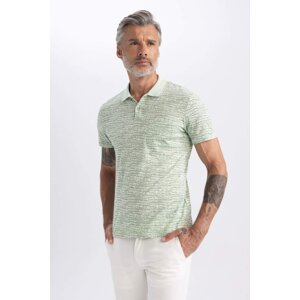 DEFACTO Modern Fit Polo Collar Printed Polo T-Shirt