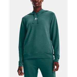 Zelená dámská sportovní mikina Under Armour Rival Terry Hoodie