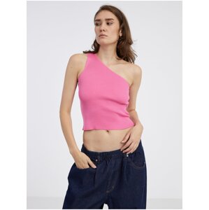 Růžové dámské crop top tílko JDY Nanna