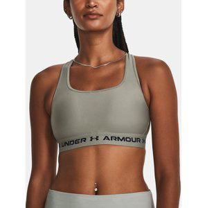 Šedá sportovní podprsenka Under Armour Crossback Mid Bra