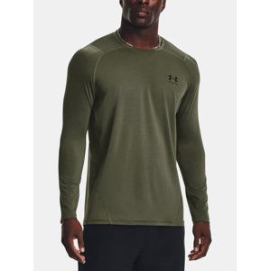 Khaki sportovní tričko Under Armour UA HG Armour Fitted LS