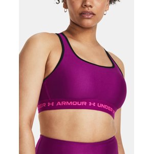 Fialová sportovní podprsenka Under Armour Crossback Mid Bra