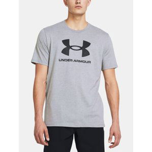 Světle šedé tričko Under Armour UA SPORTSTYLE LOGO UPDATE SS