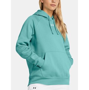 Tyrkysová mikina Under Armour UA Rival Fleece Hoodie