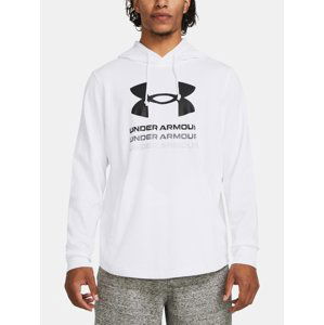 Bílá sportovní mikina Under Armour UA Rival Terry Graphic Hood