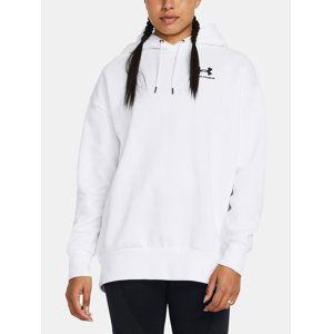 Bílá mikina Under Armour Essential Flc OS Hoodie