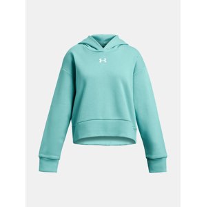 Tyrkysová mikina Under Armour UA Rival Fleece Crop Hoodie